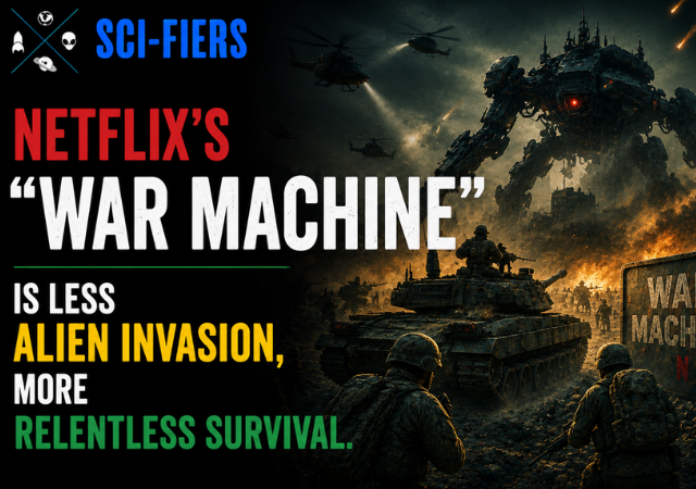 Netflix’s “War Machine” is less alien invasion, more relentless survival